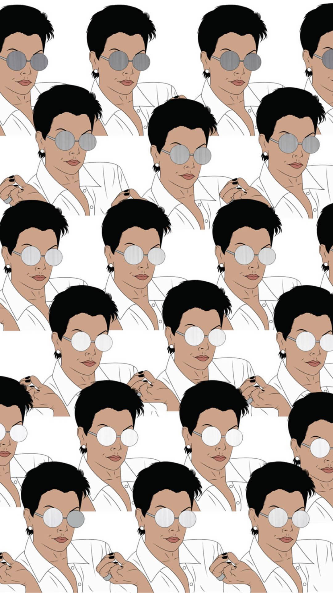 Kris Jenner Pattern Design Background