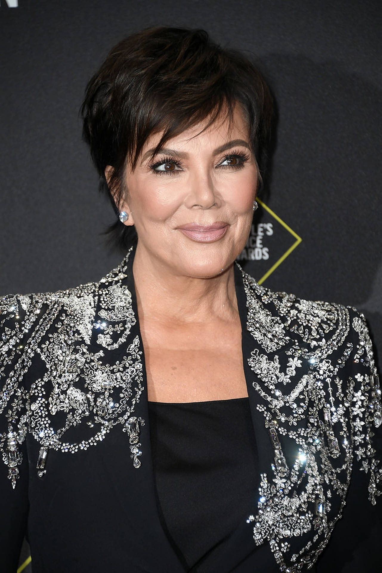 Kris Jenner Pixie Cut Background