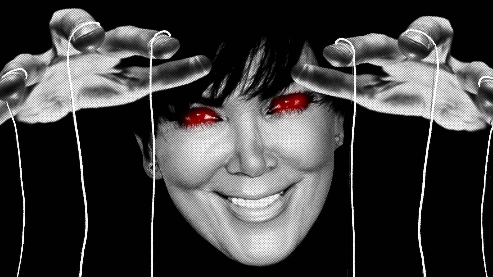 Kris Jenner With Glowing Eyes Background