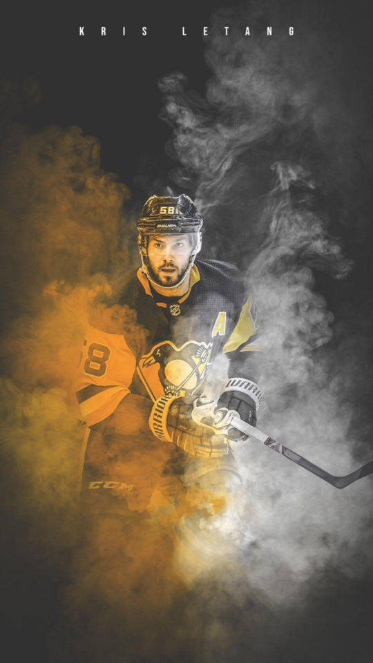 Kris Letang Ice Hockey Defenseman Digital Artwork Background