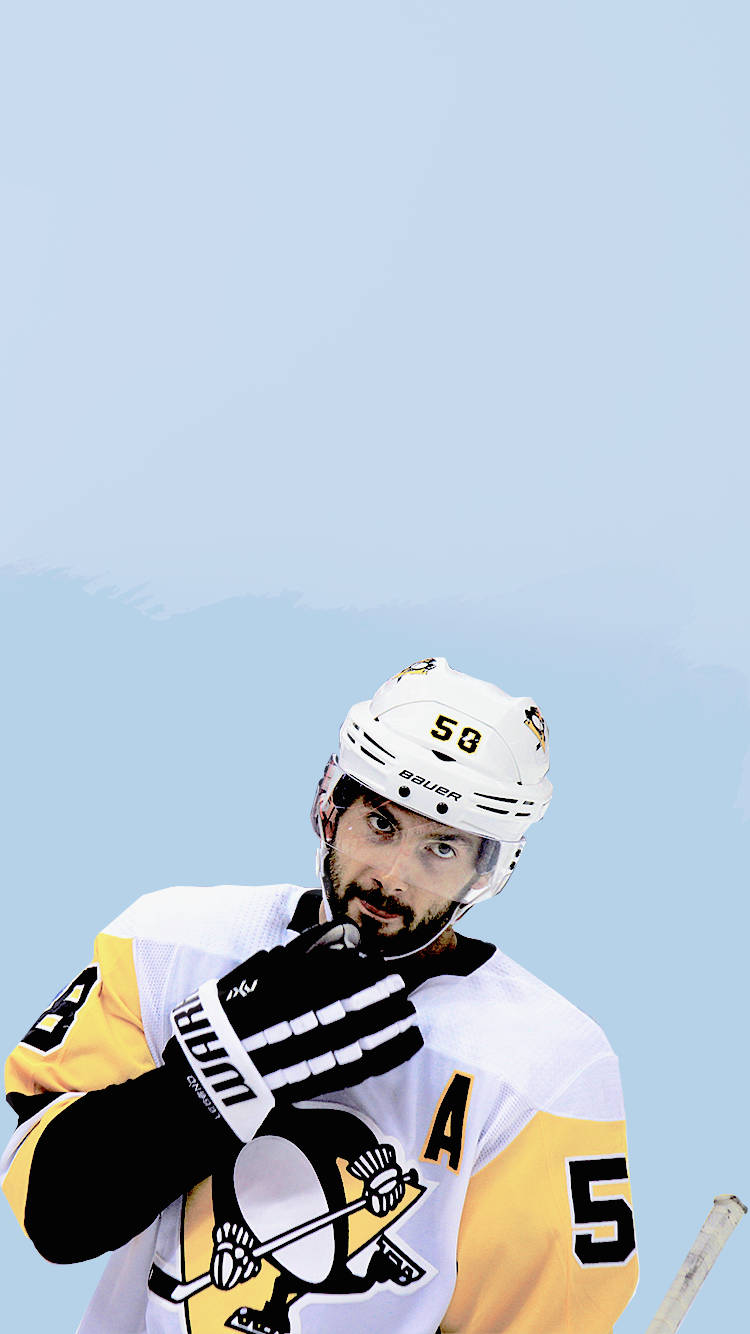 Kris Letang Ice Hockey Player Mobile Lock Screen Background