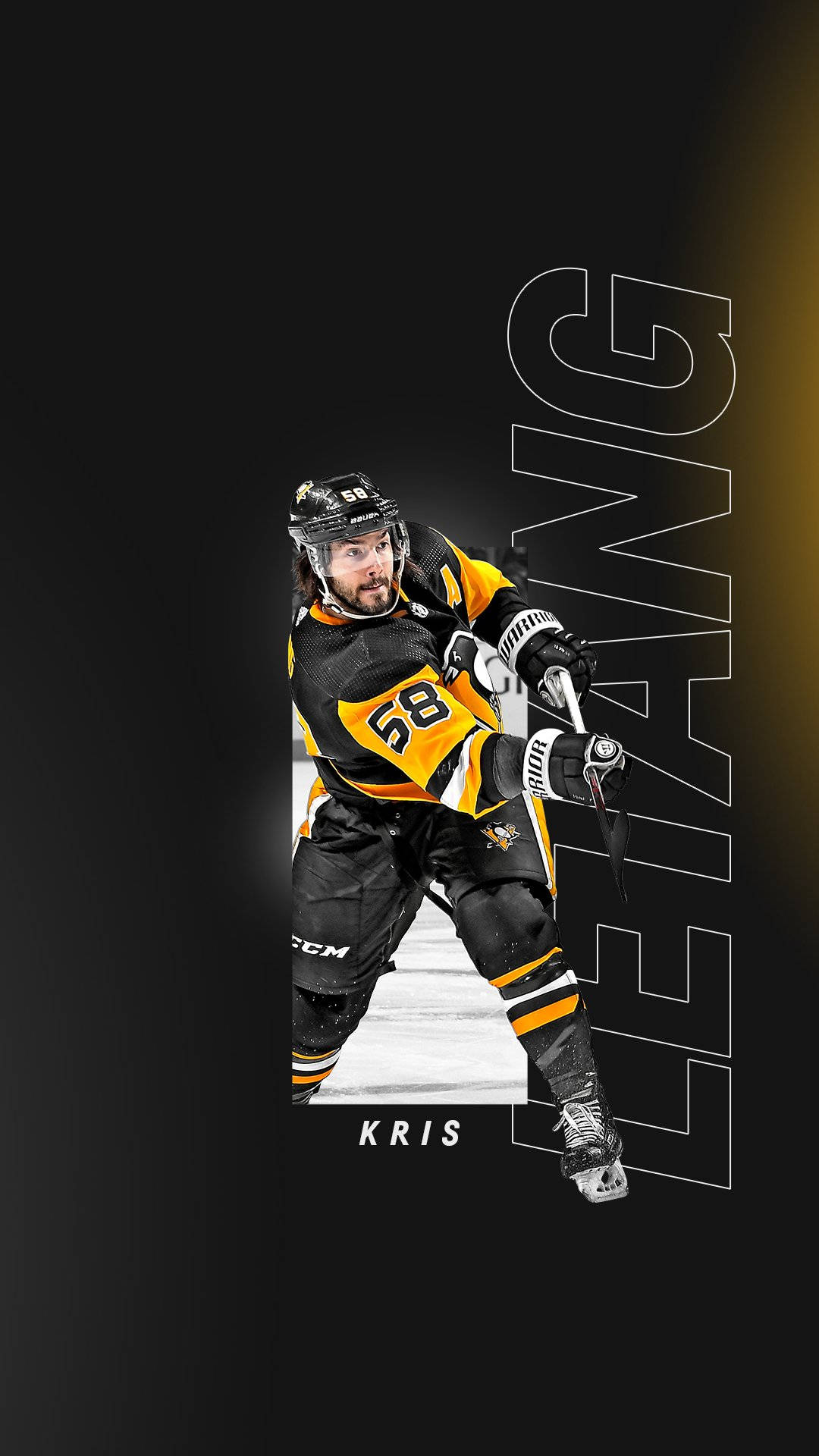 Kris Letang Ice Hockey Player Poster Design Background