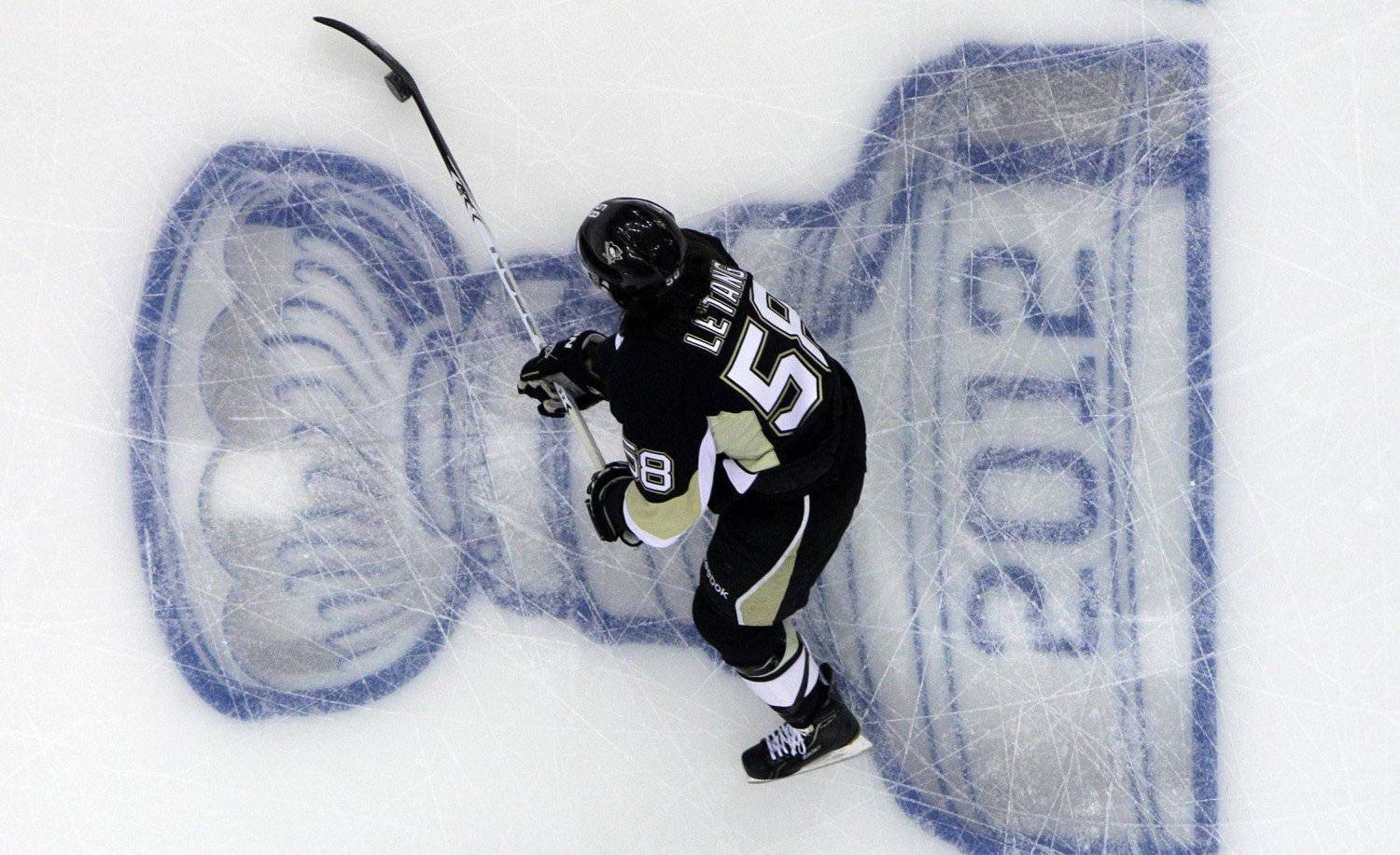 Kris Letang In Action On The Ice Rink