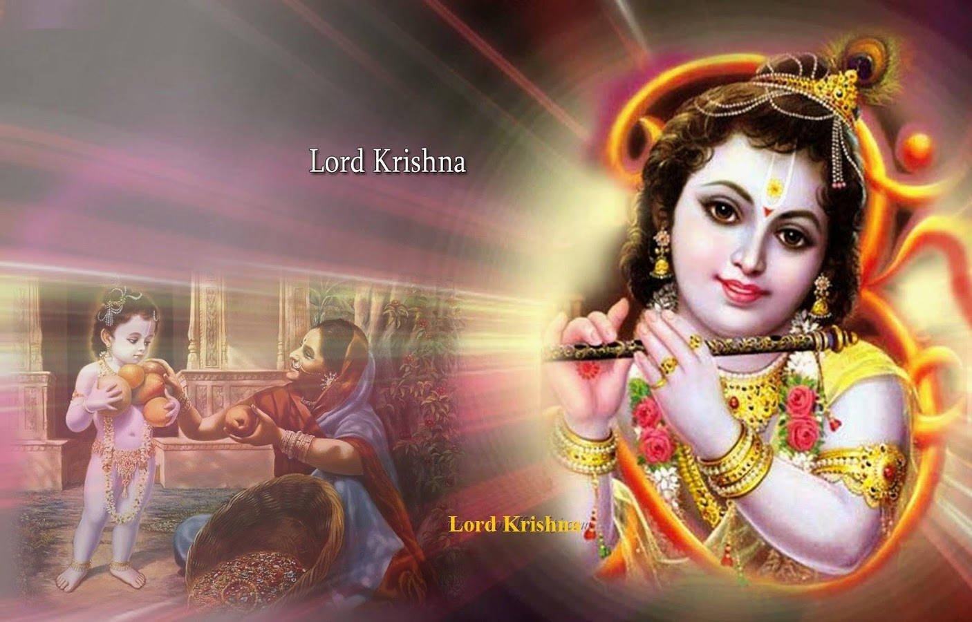 Krishna Bhagwan And Yashoda Background