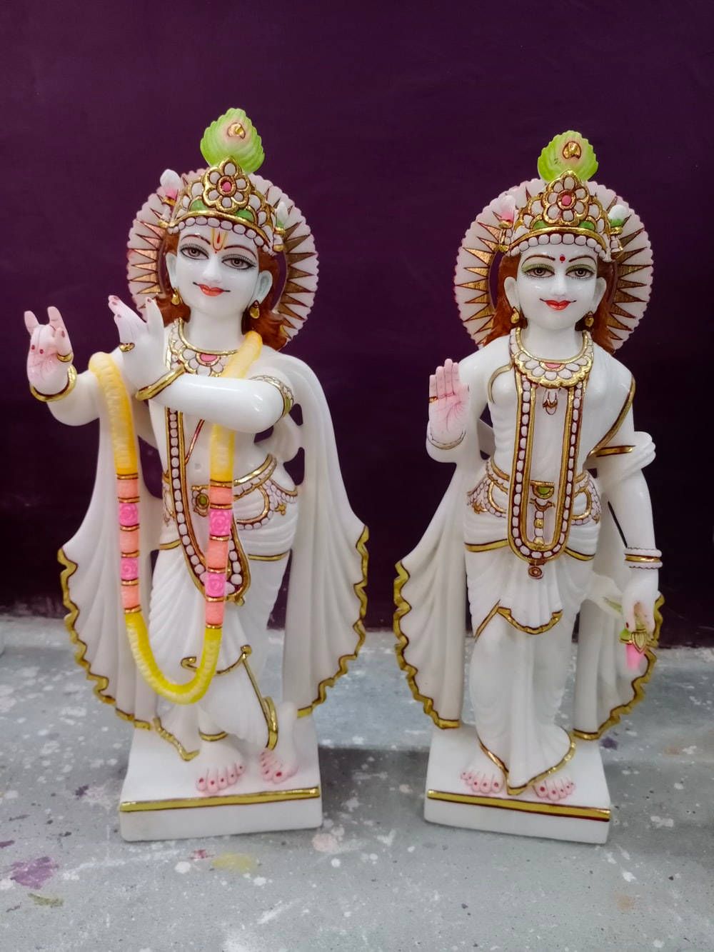 Krishna Bhagwan Figurines Background