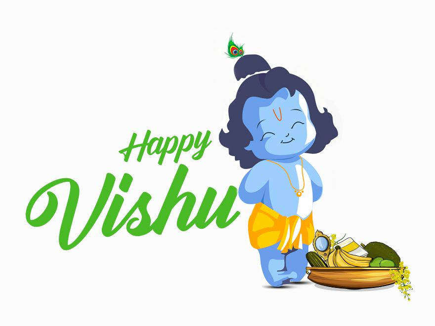 Krishna Boy God Vishu Background