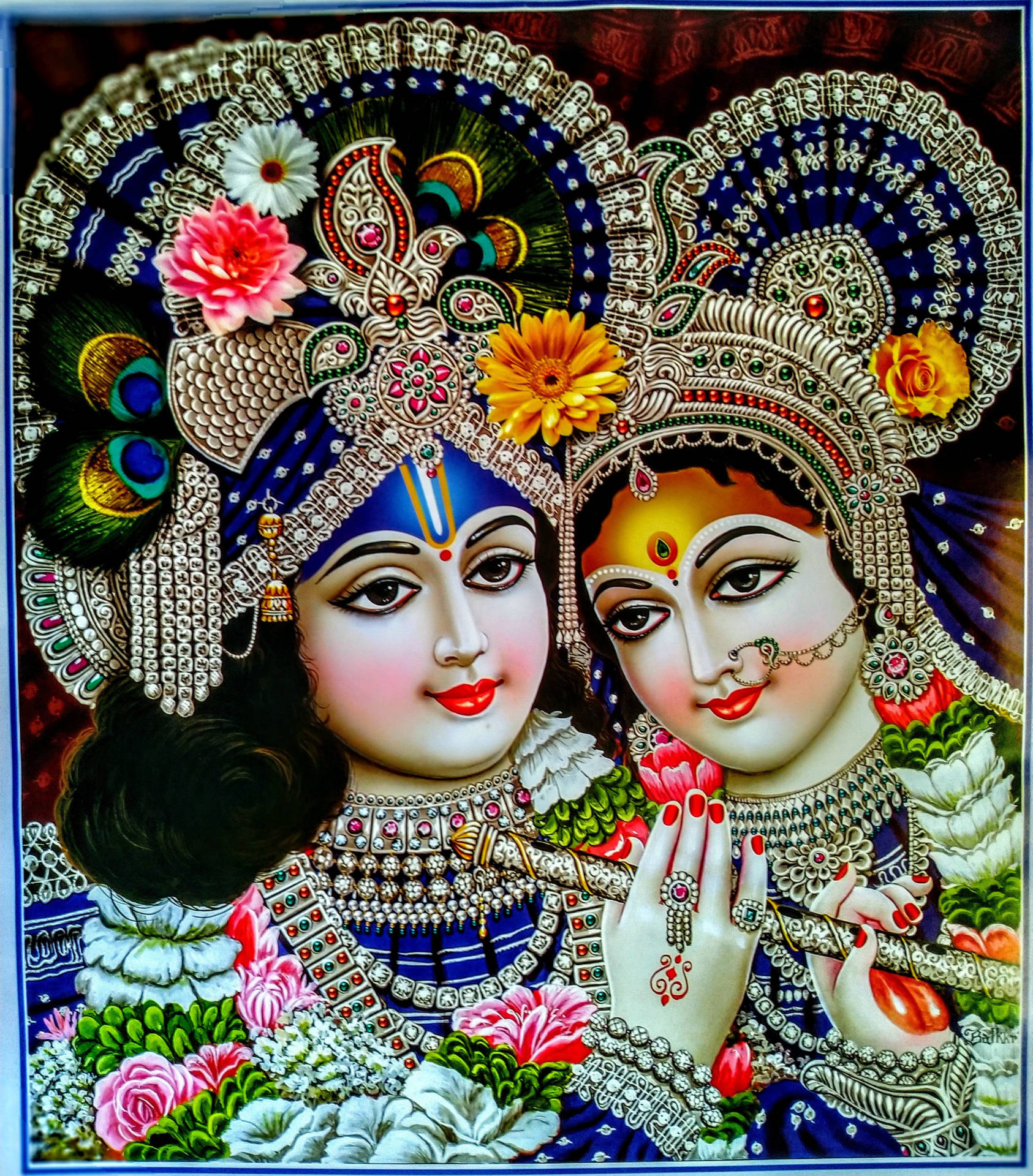 Krishna God 3d Traditional Art Style