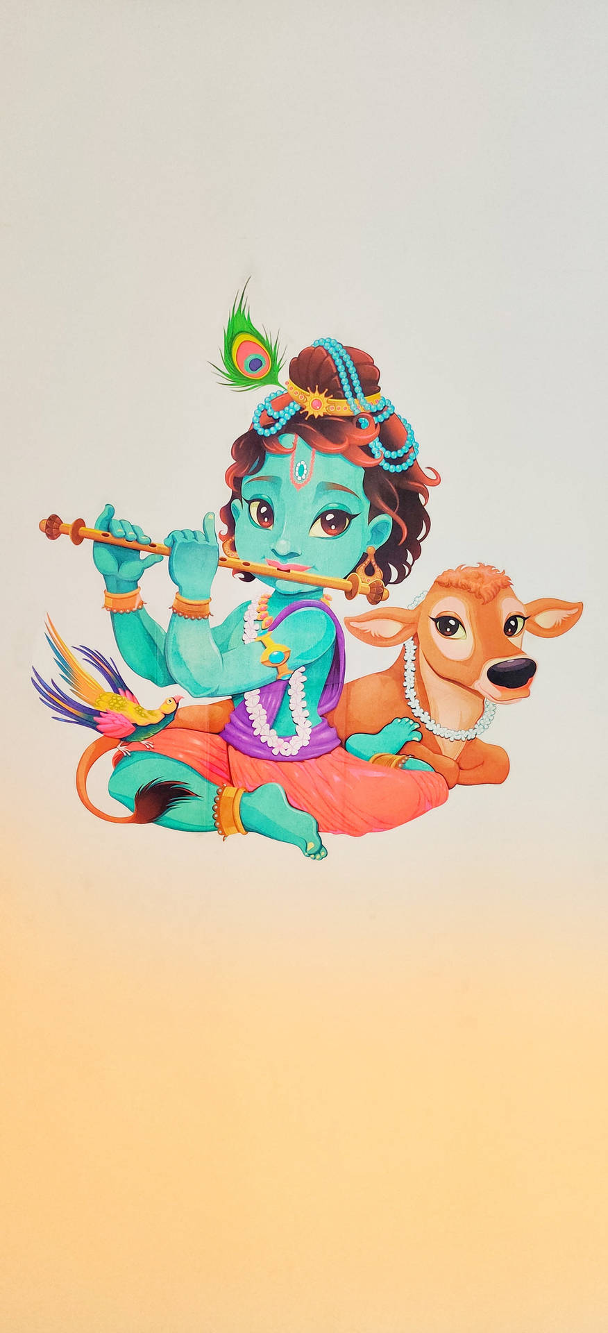 Krishna Hd Baby Cow Background