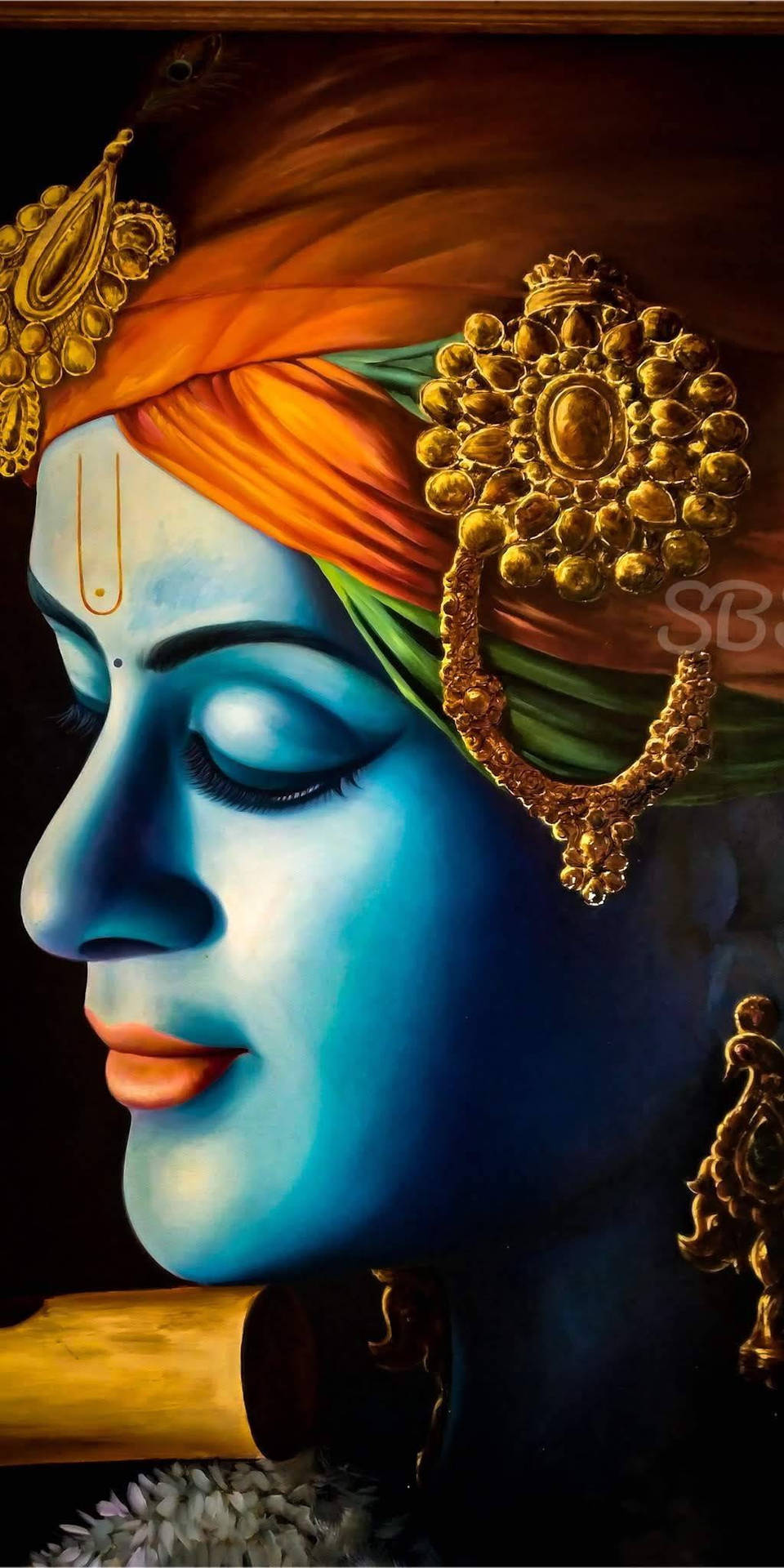 Krishna Hd Close-up Art