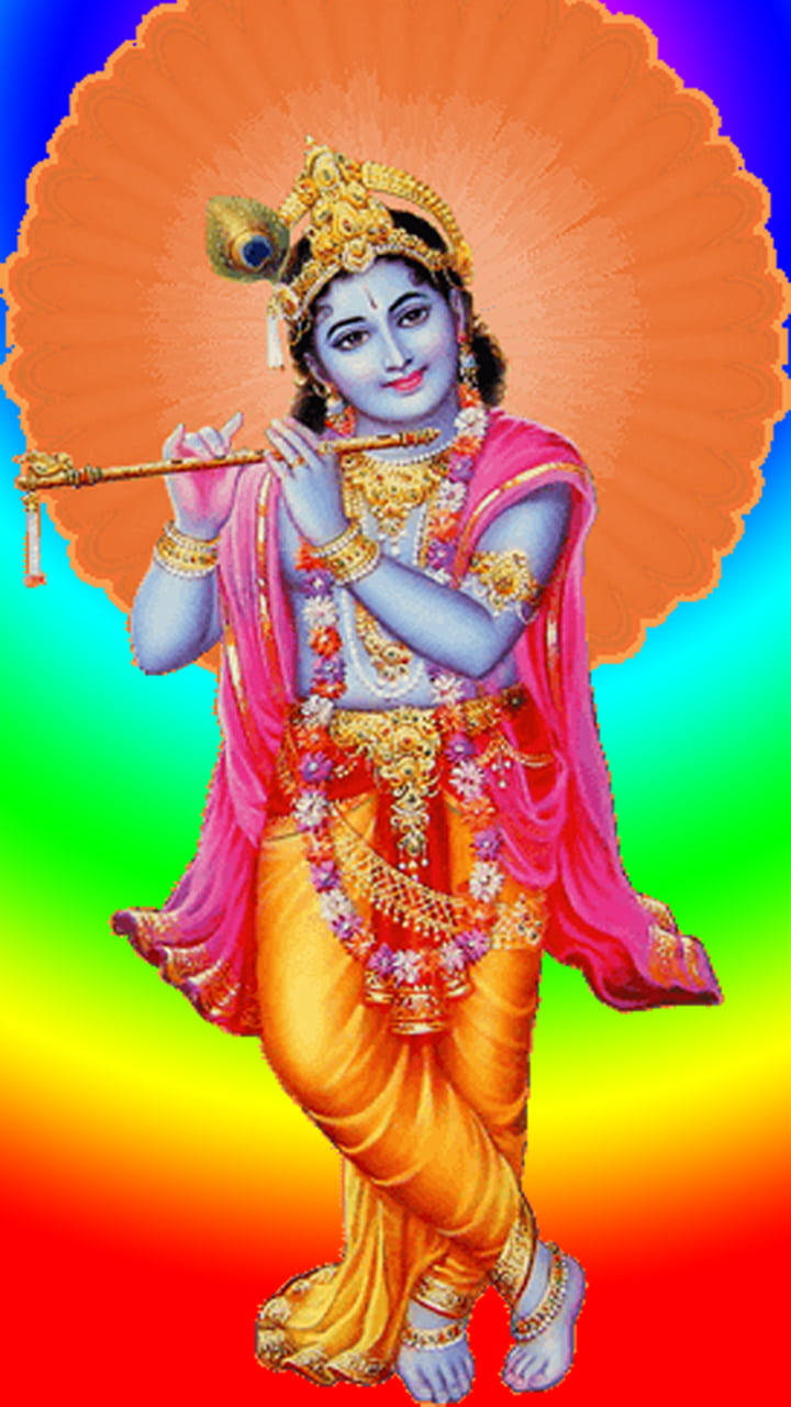 Krishna Hd Colorful Art Background