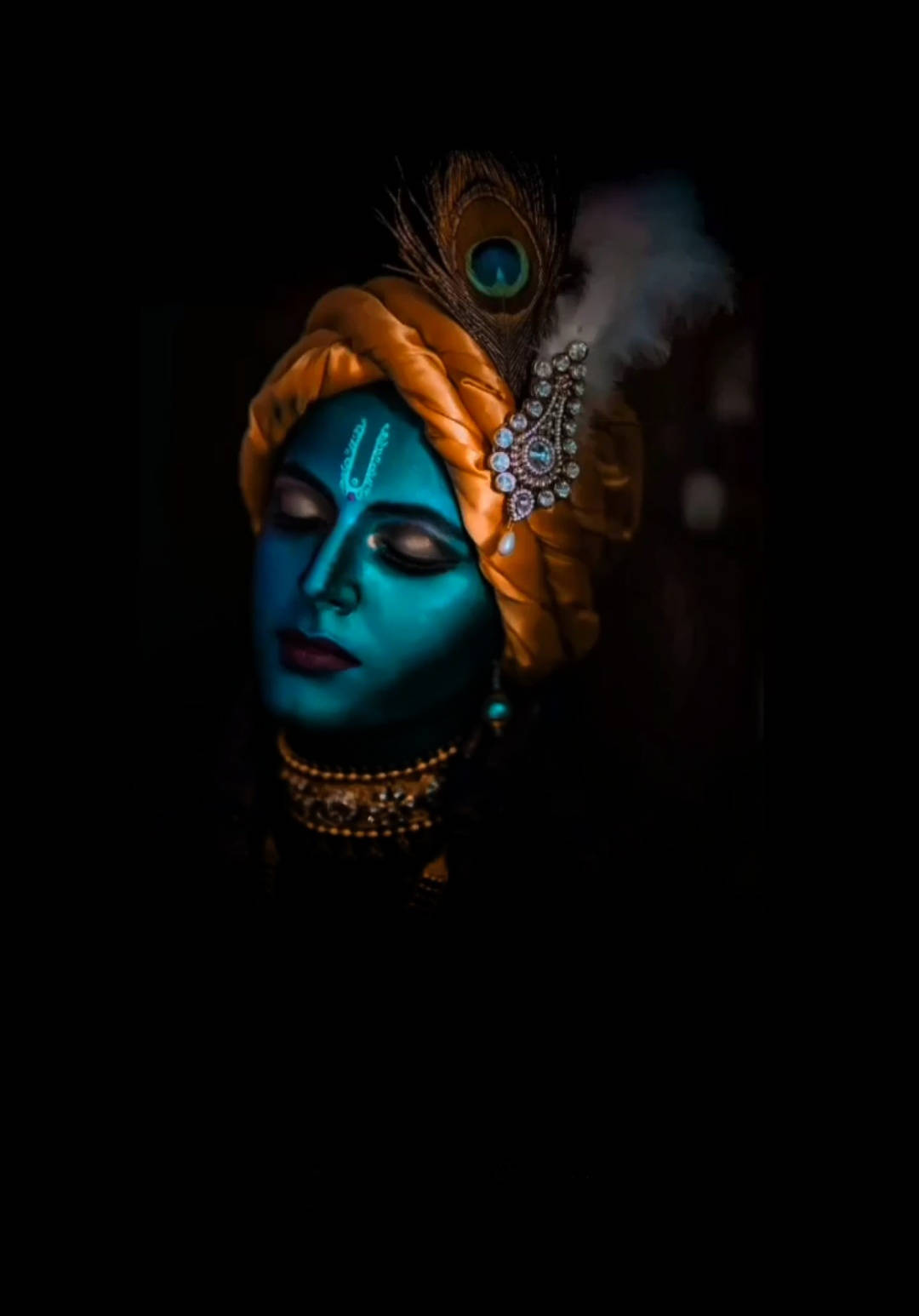 Krishna Iphone Facial Features Background