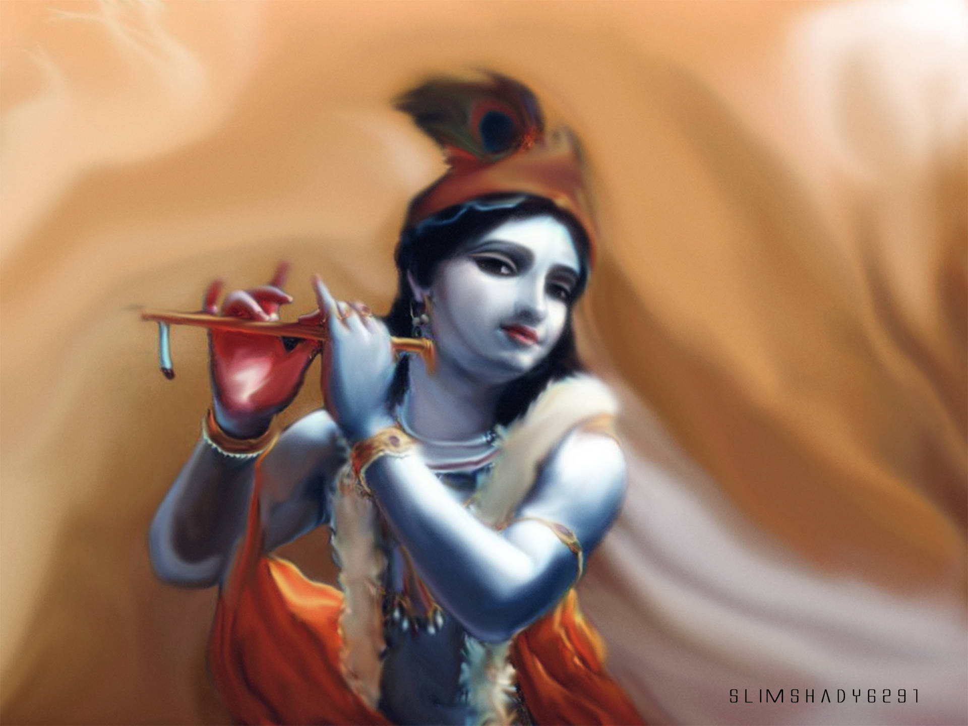 Krishna Iphone Krishna Playing Bansuri Background