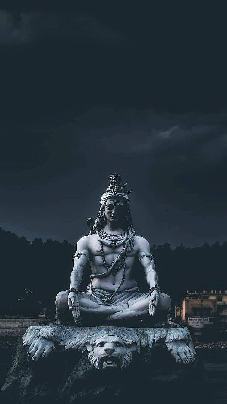 Krishna Iphone Rock Statue Background