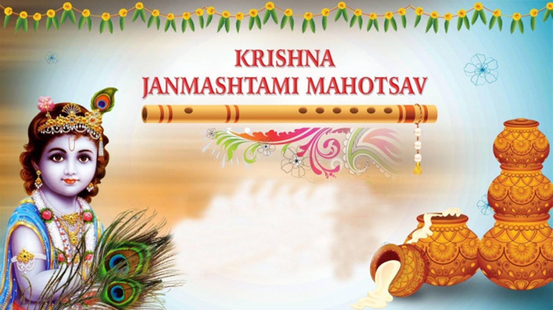 Krishna Janmashtami Bountiful Background