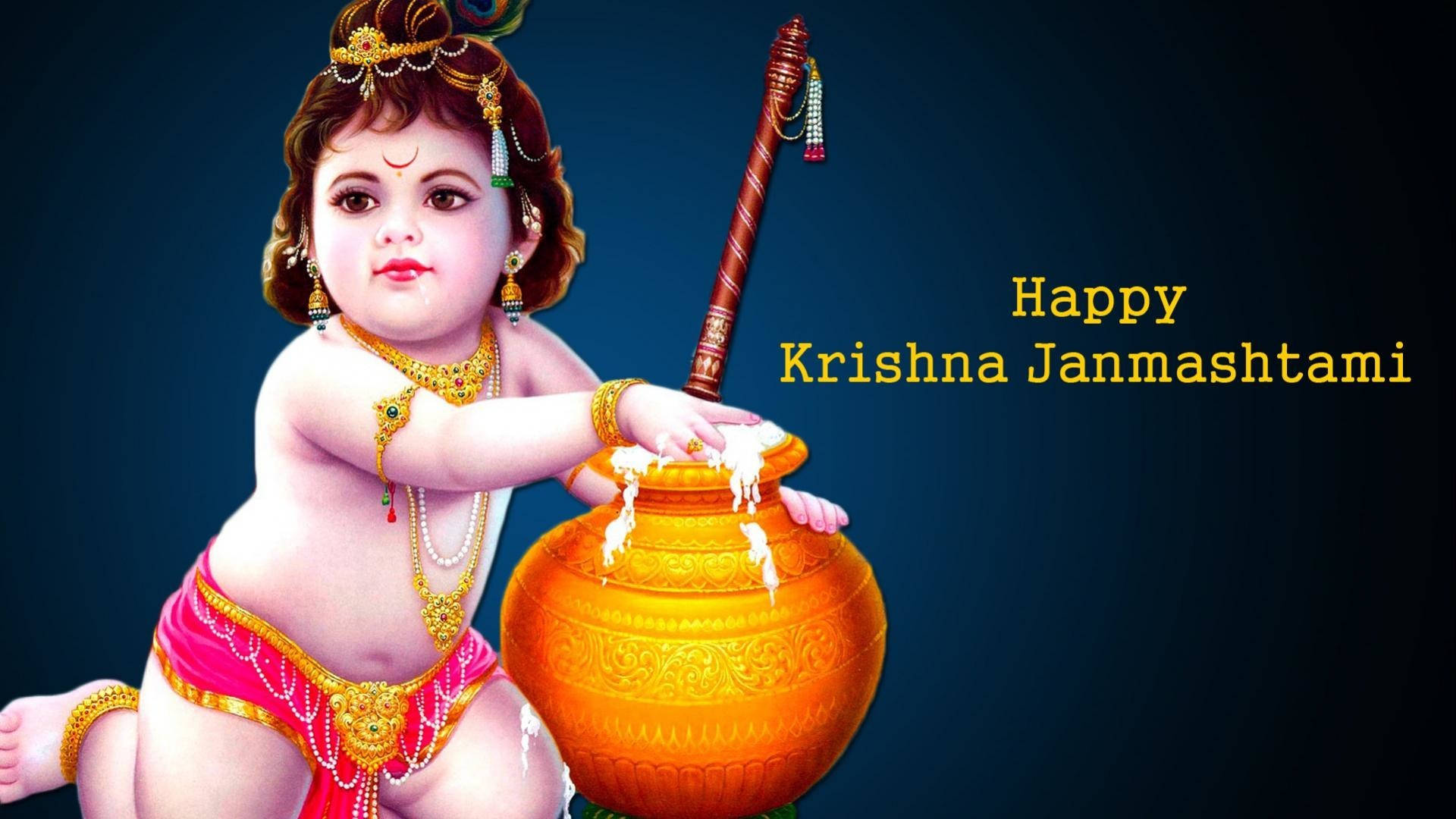 Krishna Janmashtami God Full Hd Background