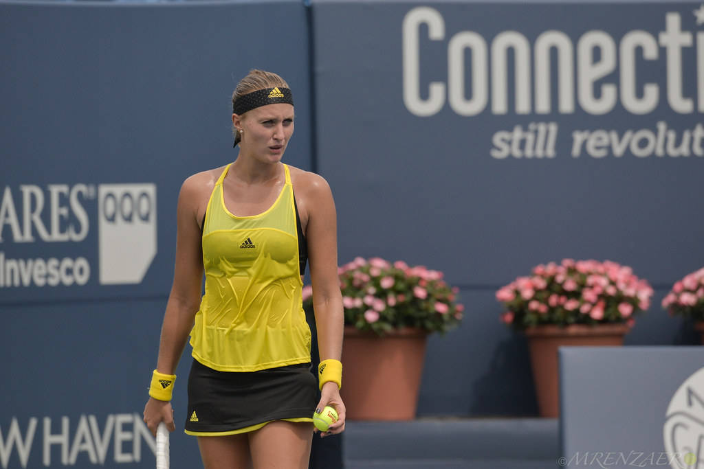 Kristina Mladenovic Gets Wet Background