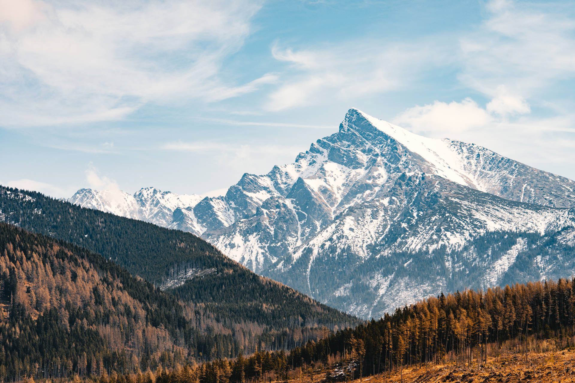 Krivan Mountain Peak High Quality Desktop Background