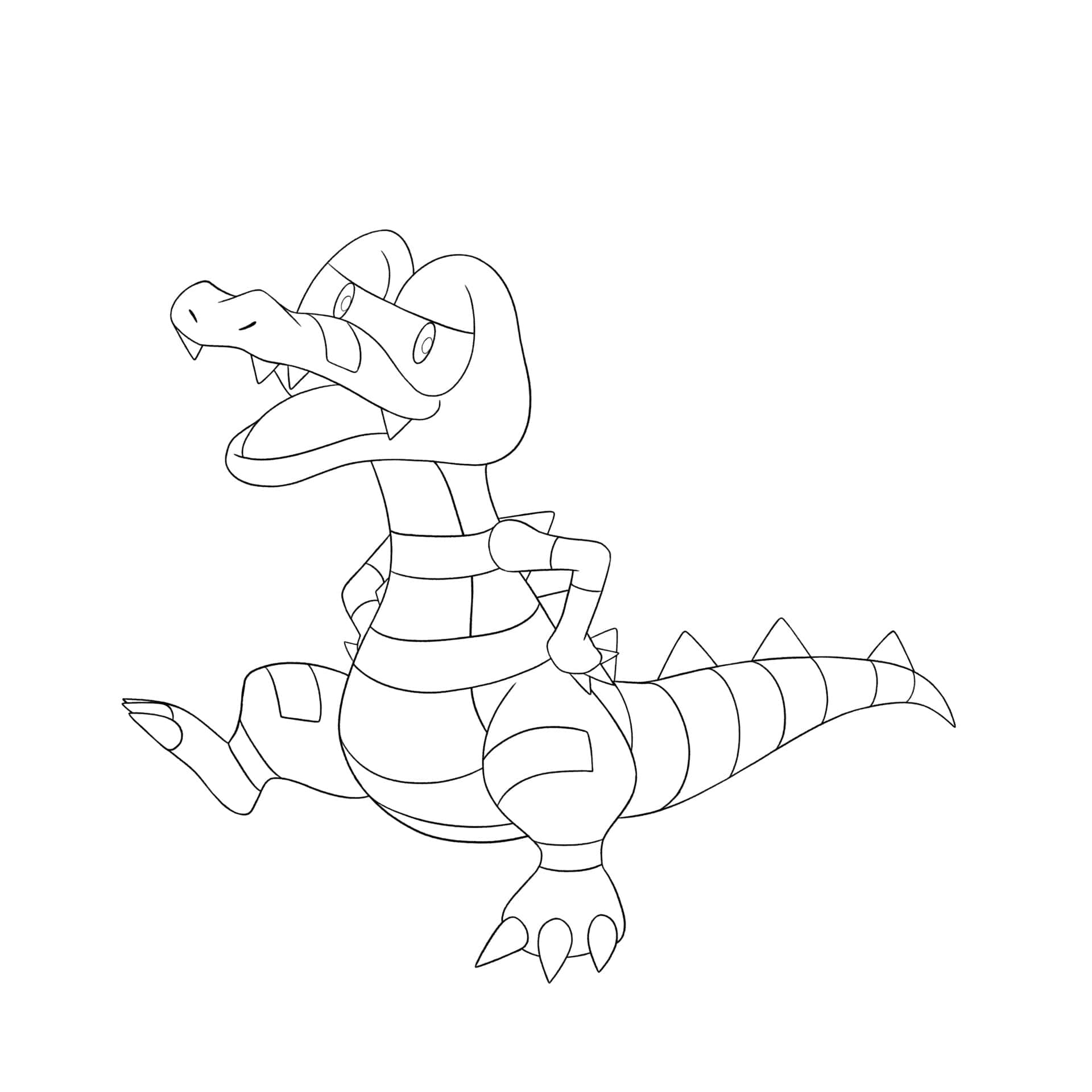 Krokorok Walking Sketch Background