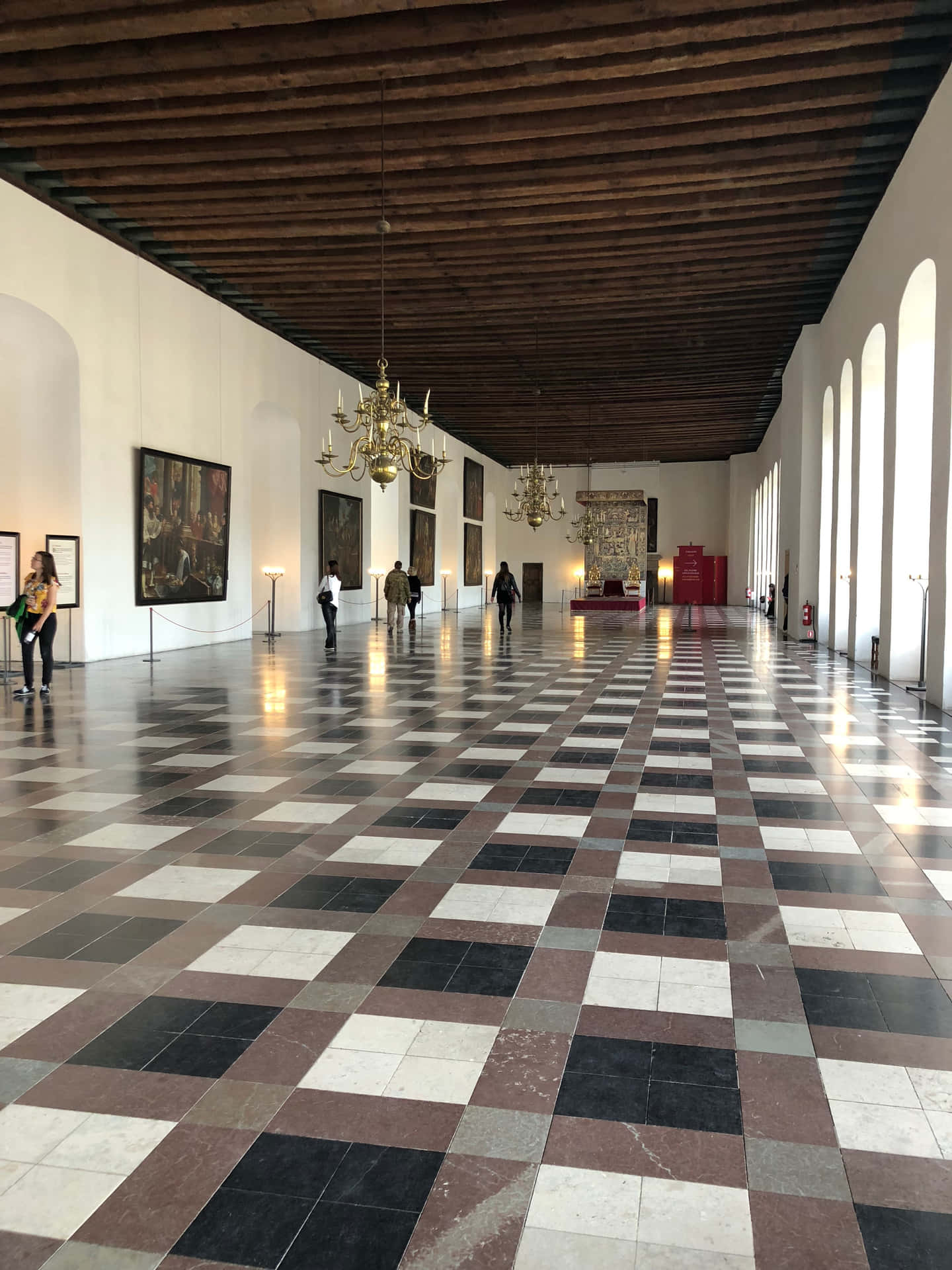 Kronborg Castle Black And White Tiles