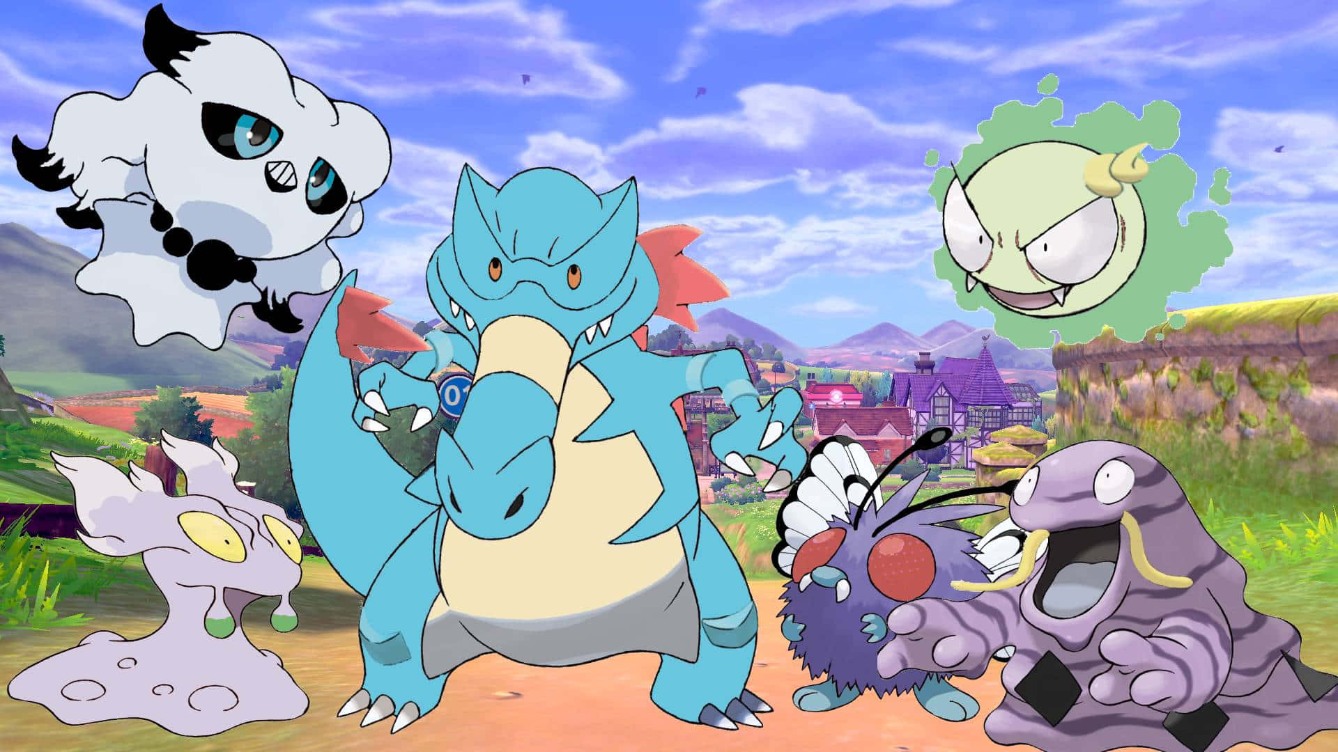 Krookodile And Other Pokemon Background