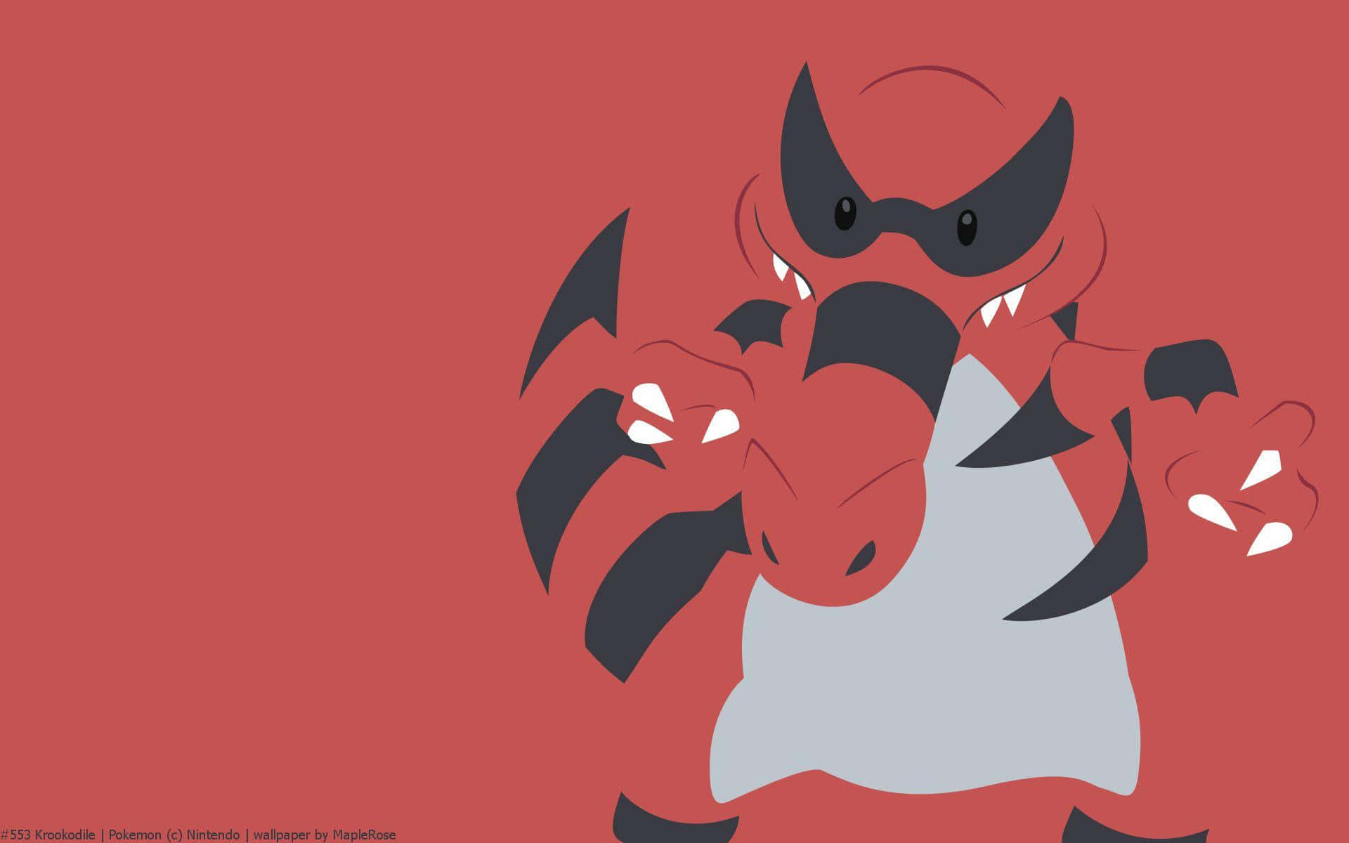 Krookodile Minimalist Illustration Background