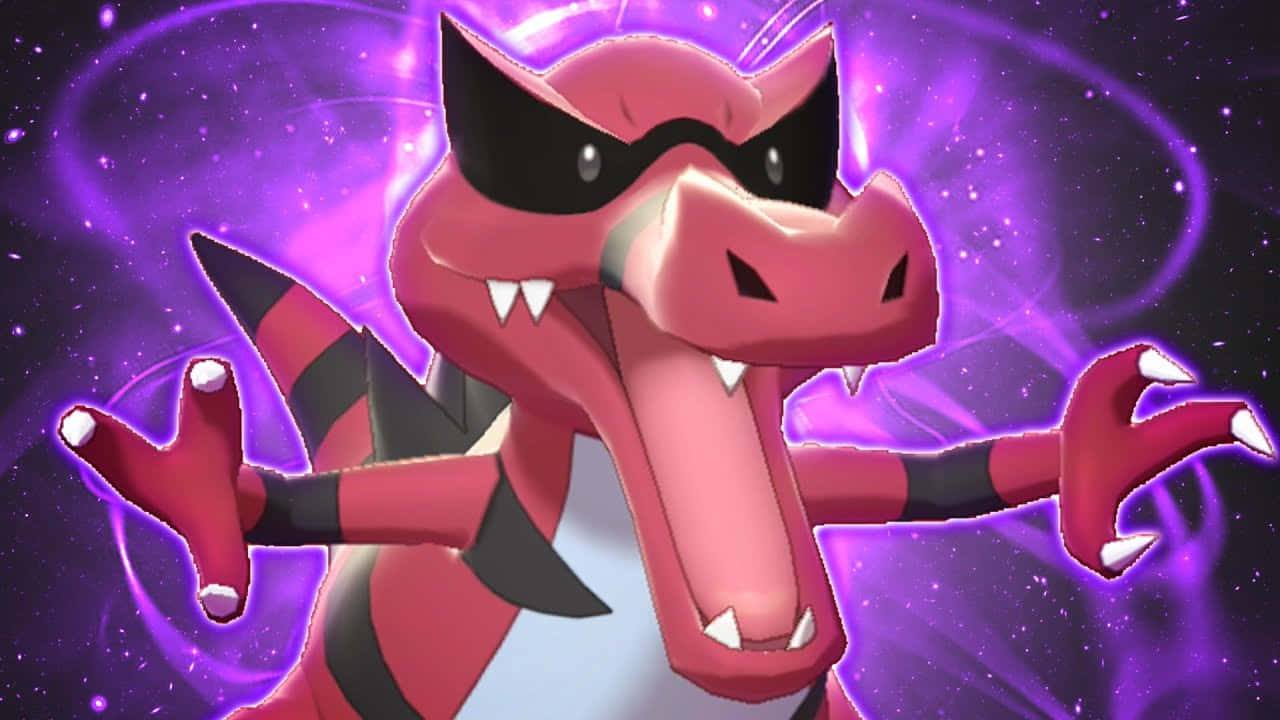 Krookodile Purple Galaxy Background