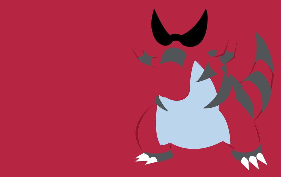 Krookodile Red Minimalist Illustration Background