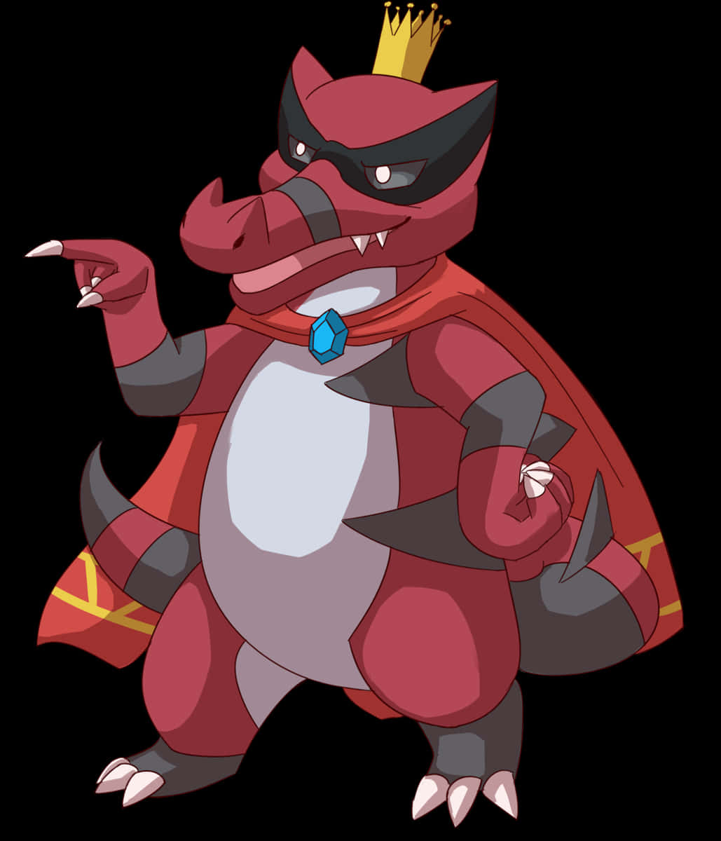 Krookodile Wearing A Crown Background