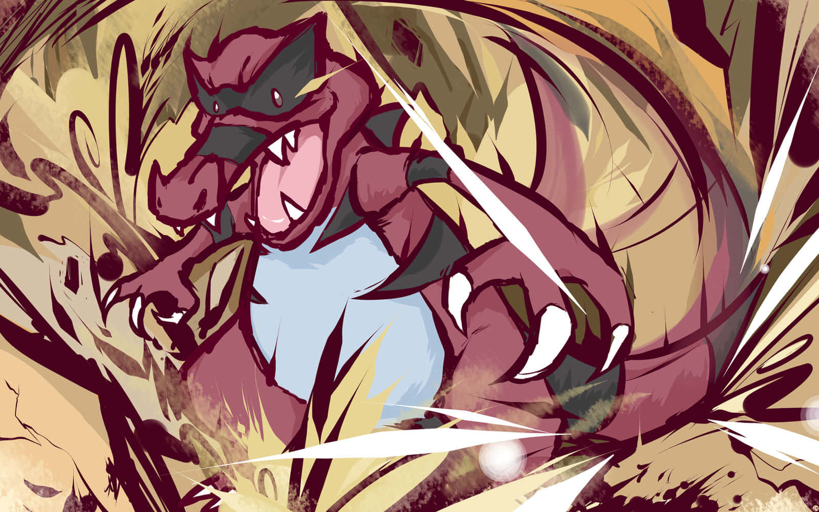 Krookodile Wreaking Havoc Background