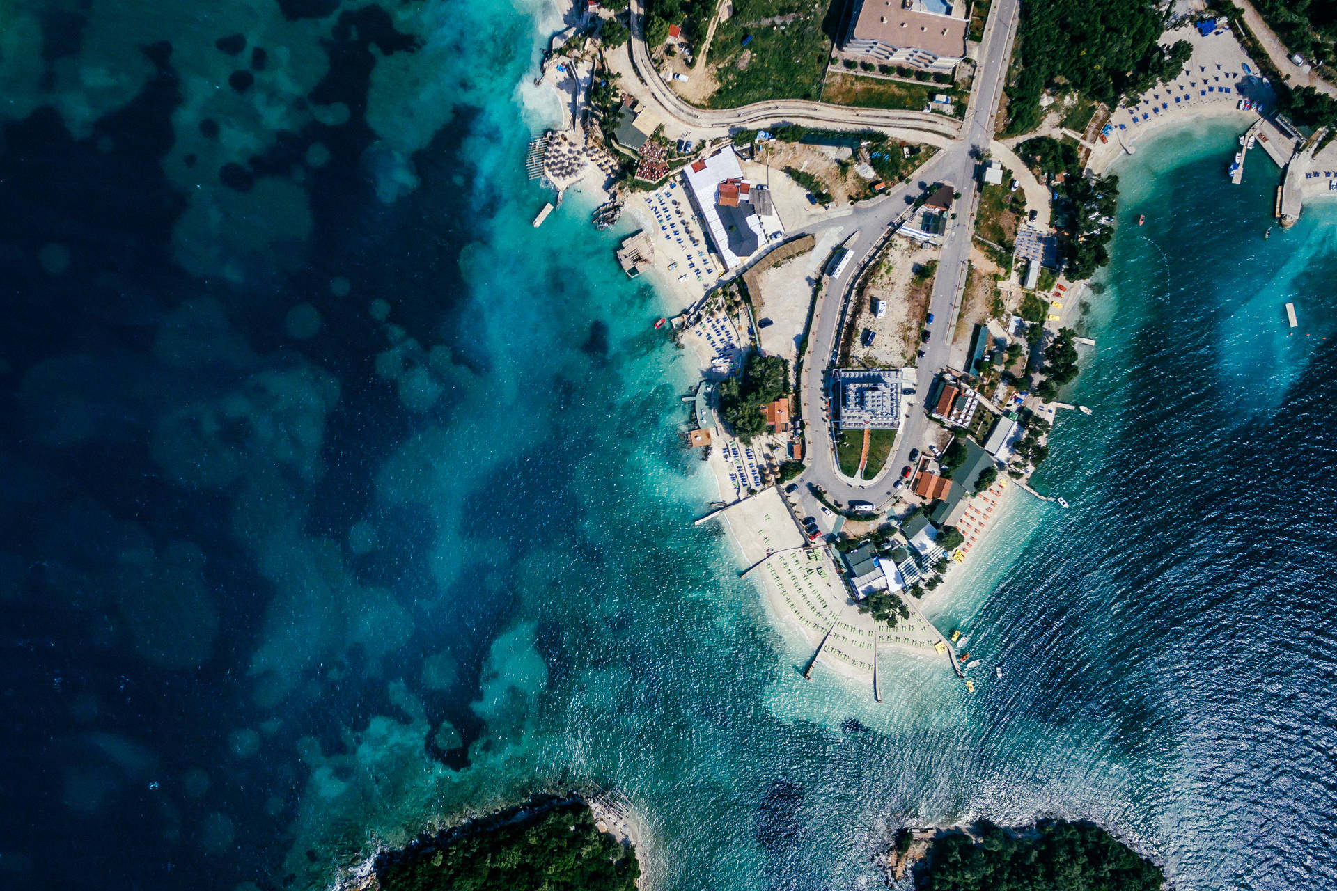 Ksamil Albania Aerial Photo Background