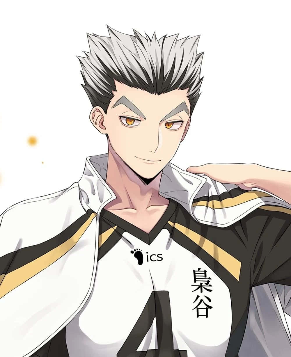 Ktar Bokuto Serving In Volleyball Background