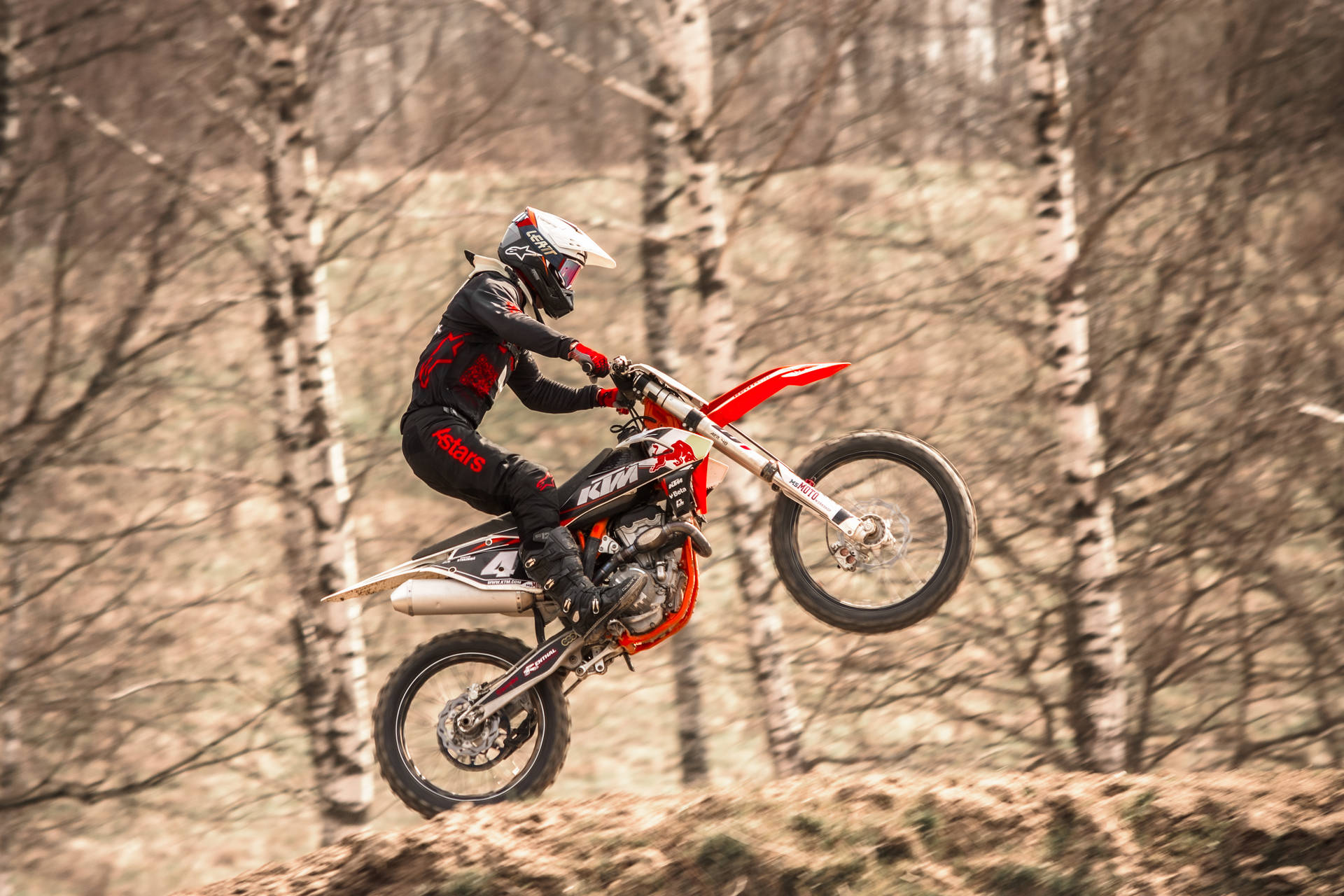 Ktm Bike In Motocross Race