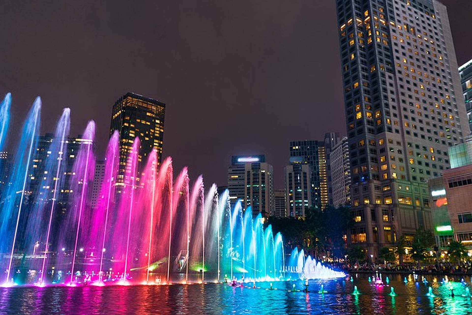 Kuala Lumpur Colored Water Background