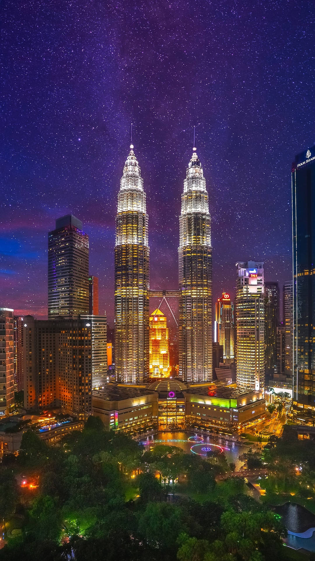 Kuala Lumpur Starry Sky Background