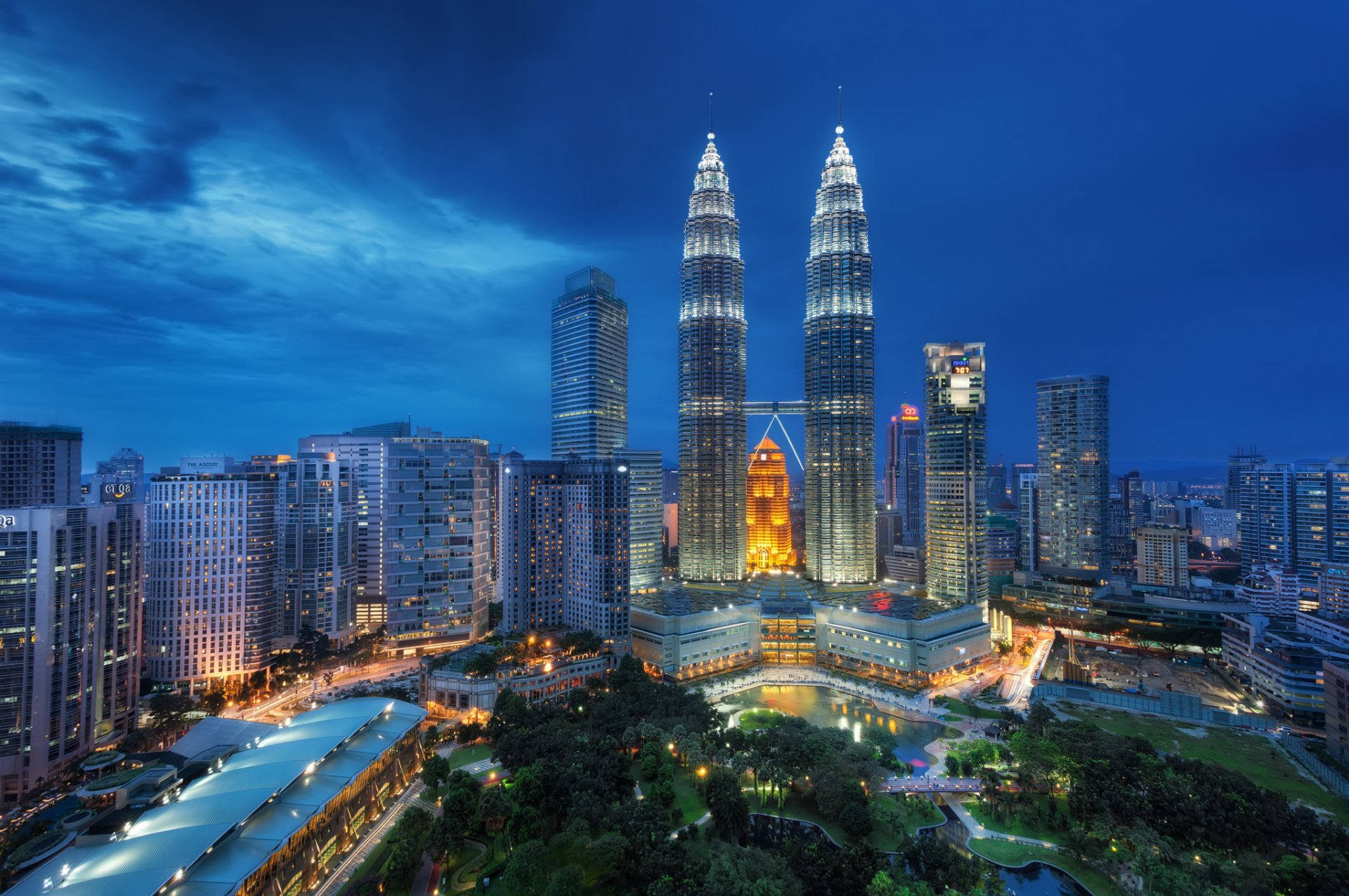 Kuala Lumpur With Blue Sky Background