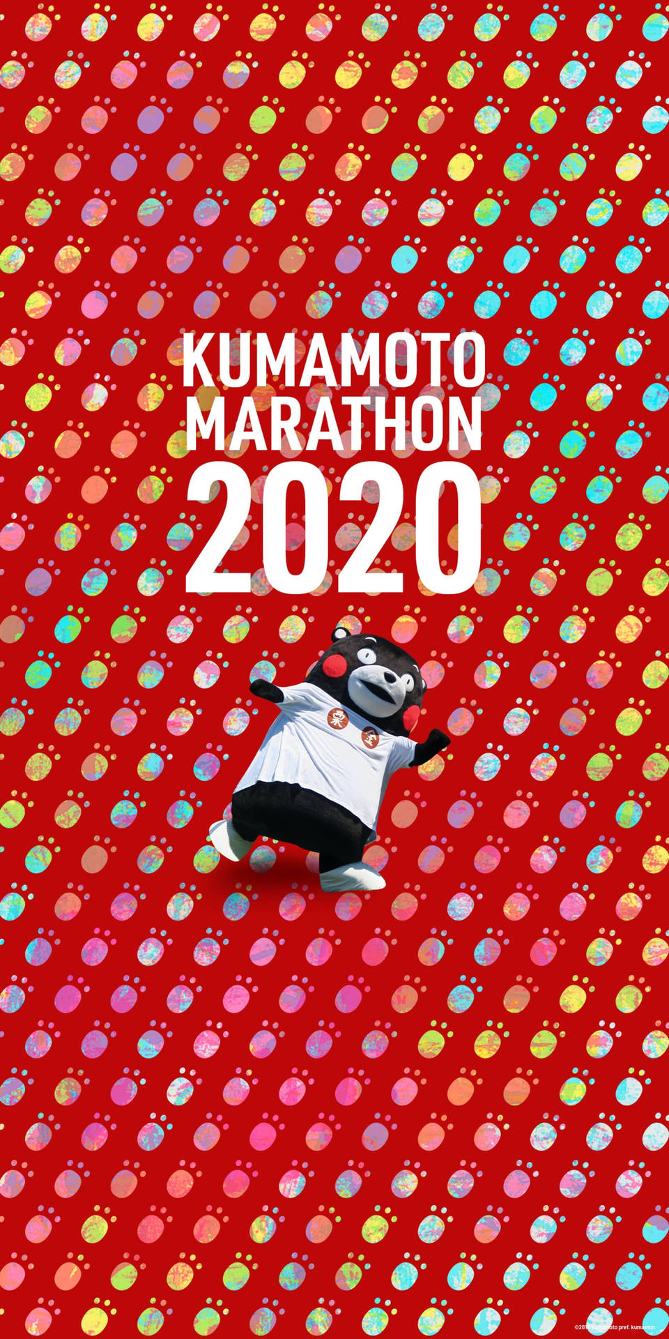 Kumamon Red Kumamoto Marathon Background