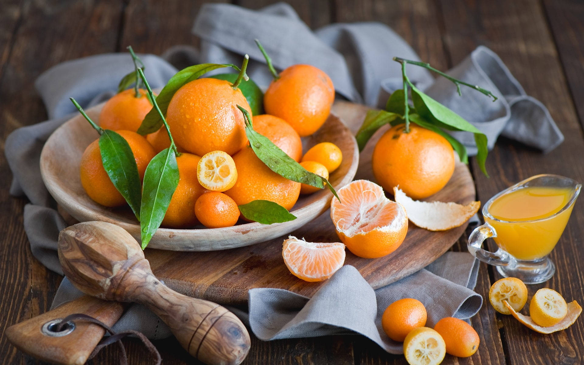 Kumquat Fruits And Oranges Still Life