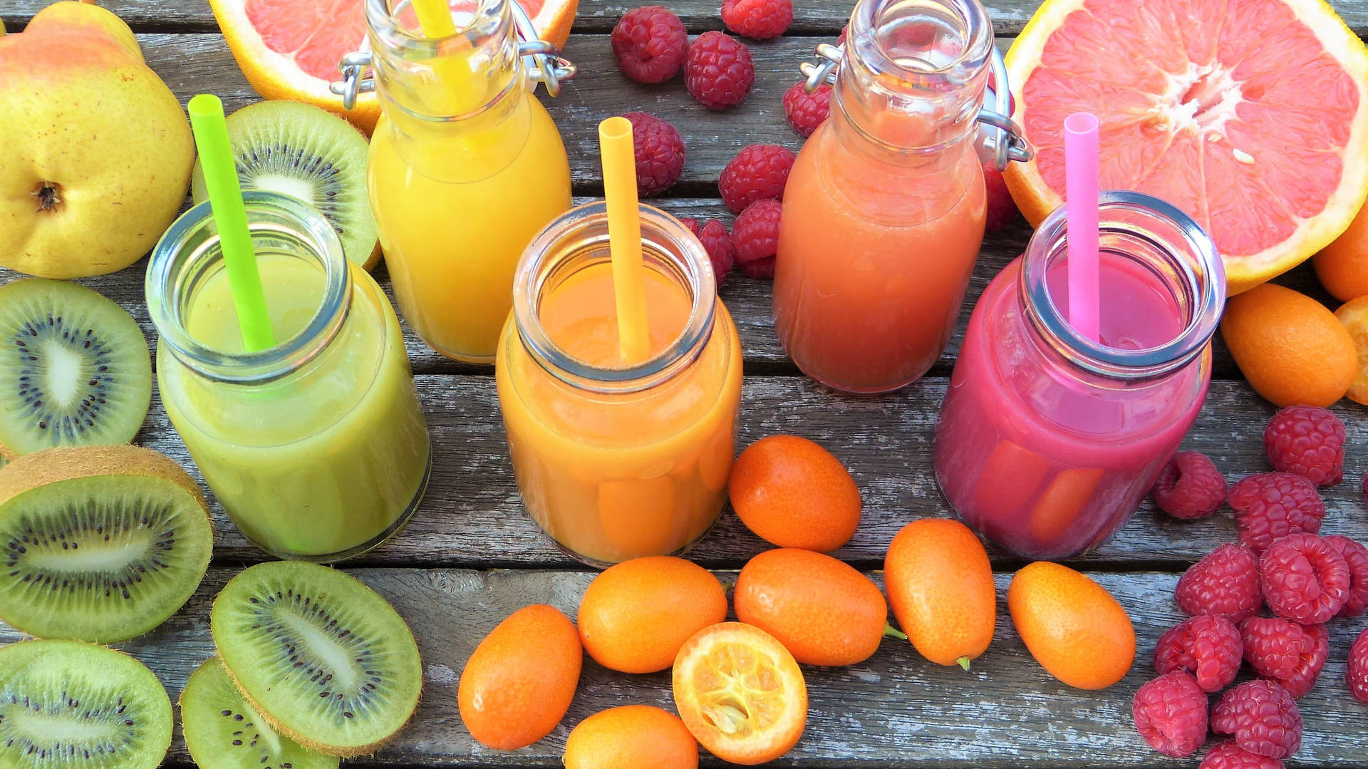 Kumquat Kiwi And Grapefruit Shakes