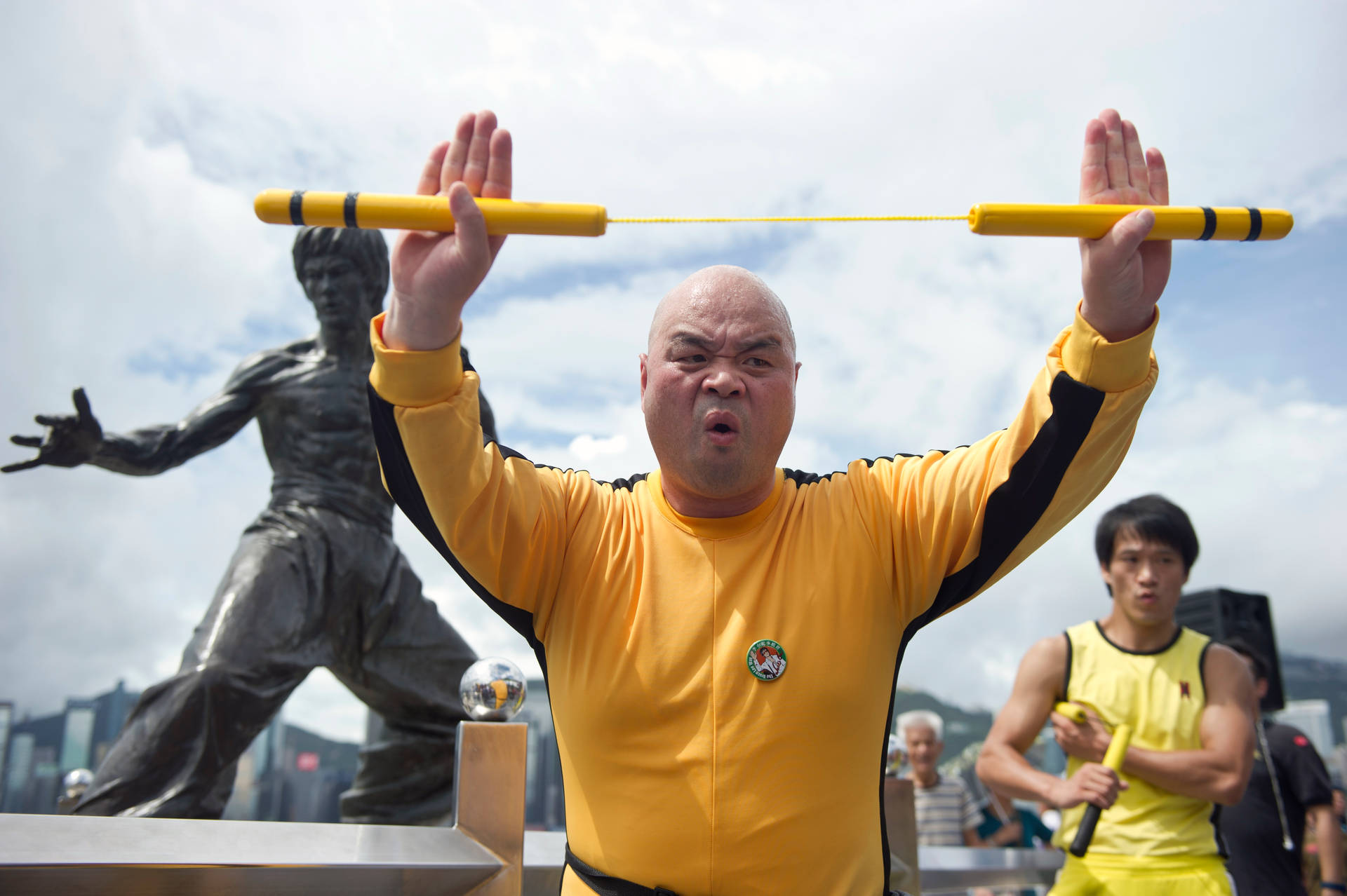 Kung Fu Bruce Lee Statue Hong Kong