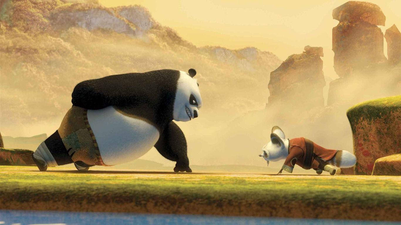 Kung Fu Panda And Shifu Doing Push Ups