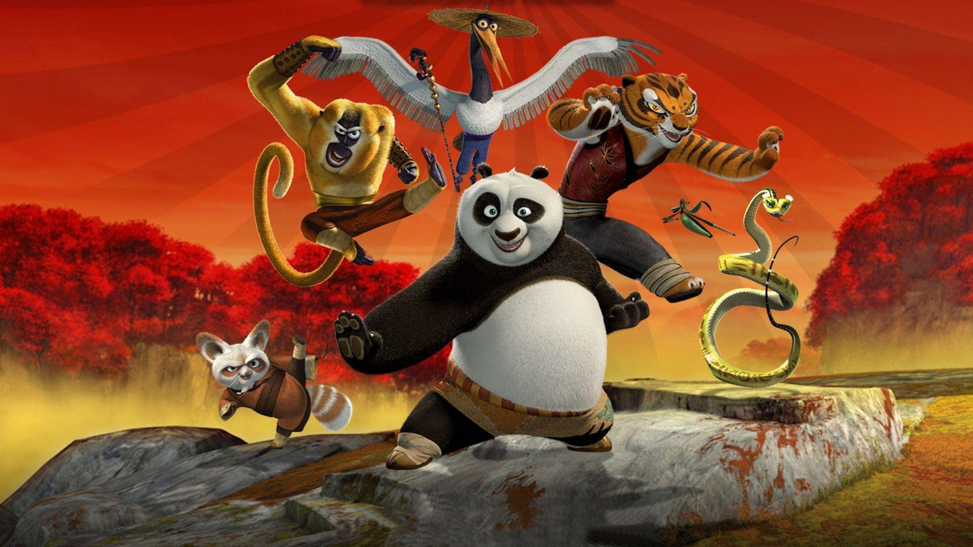 Kung Fu Panda And The Furious Five Posing
