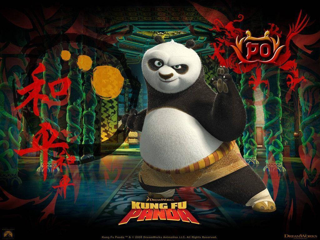 Kung Fu Panda Surrounded By Red Text