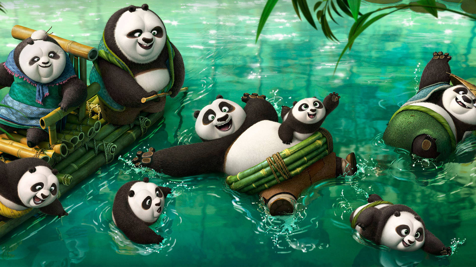 Kung Fu Panda With His Family Background