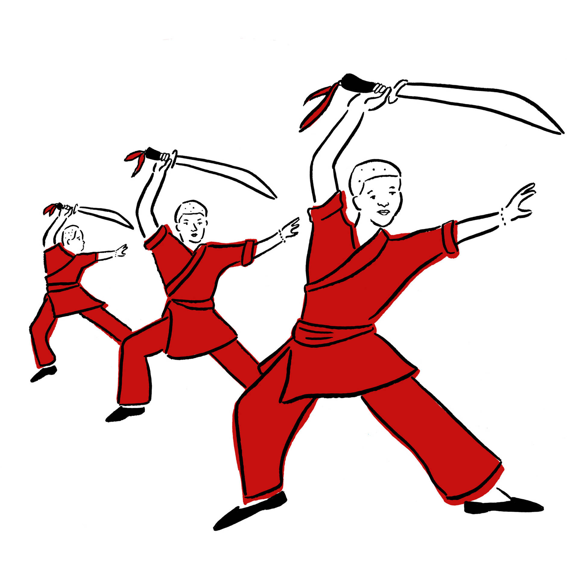 Kung Fu Stance Vector Art