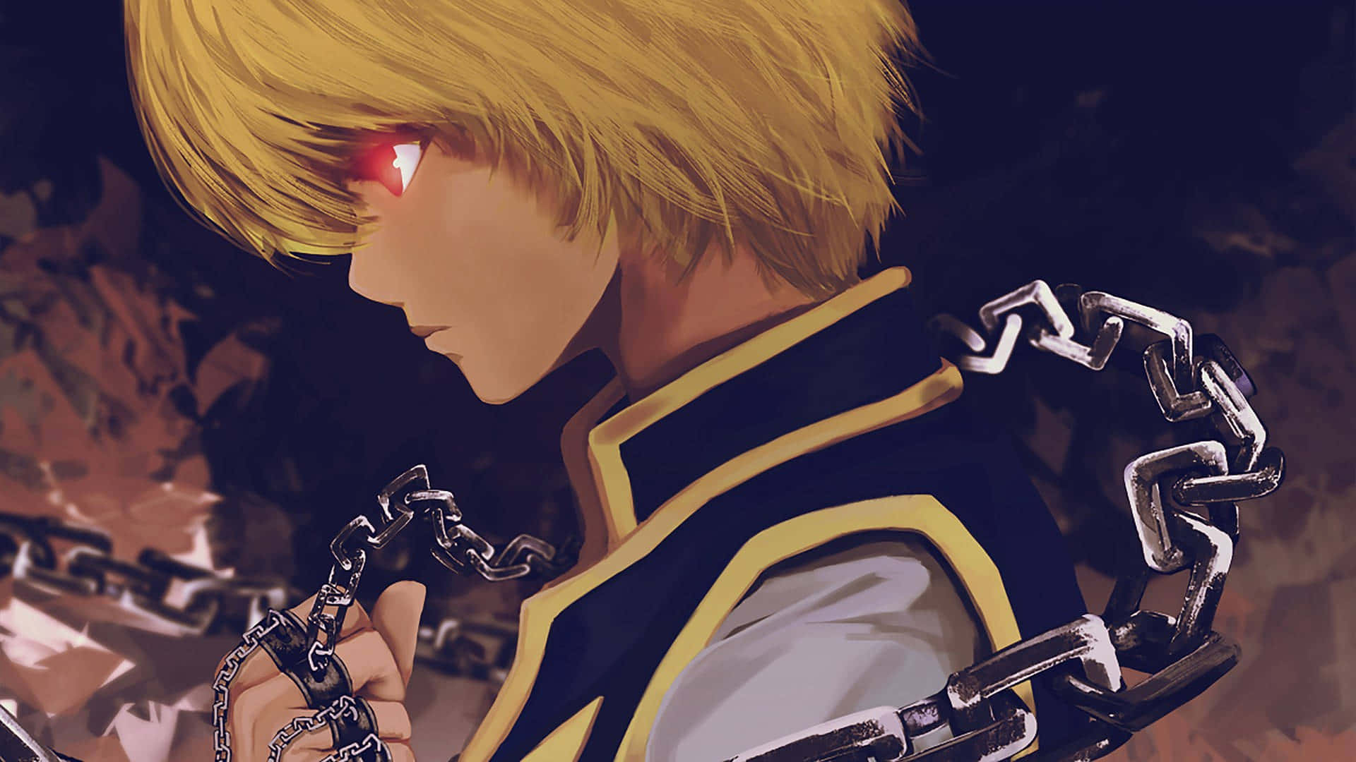 Kurapika With Chains Hxh Pfp Background