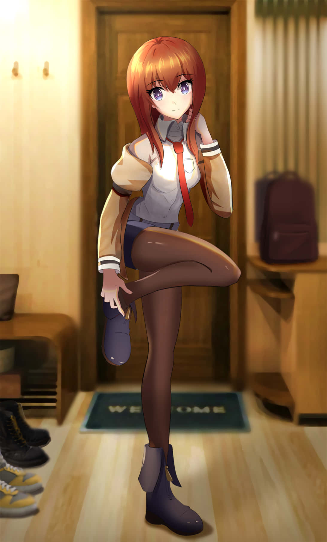 Kurisu Makise Deep In Thought In A Moment Of Stunning Brilliance