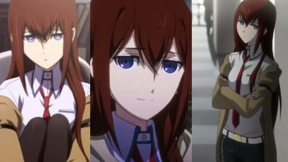 Kurisu Makise From Steins;gate In A Pensive Pose Background