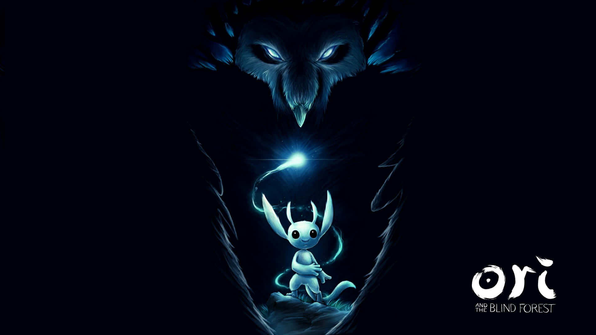 Kuro And Ori In The Blind Forest Background