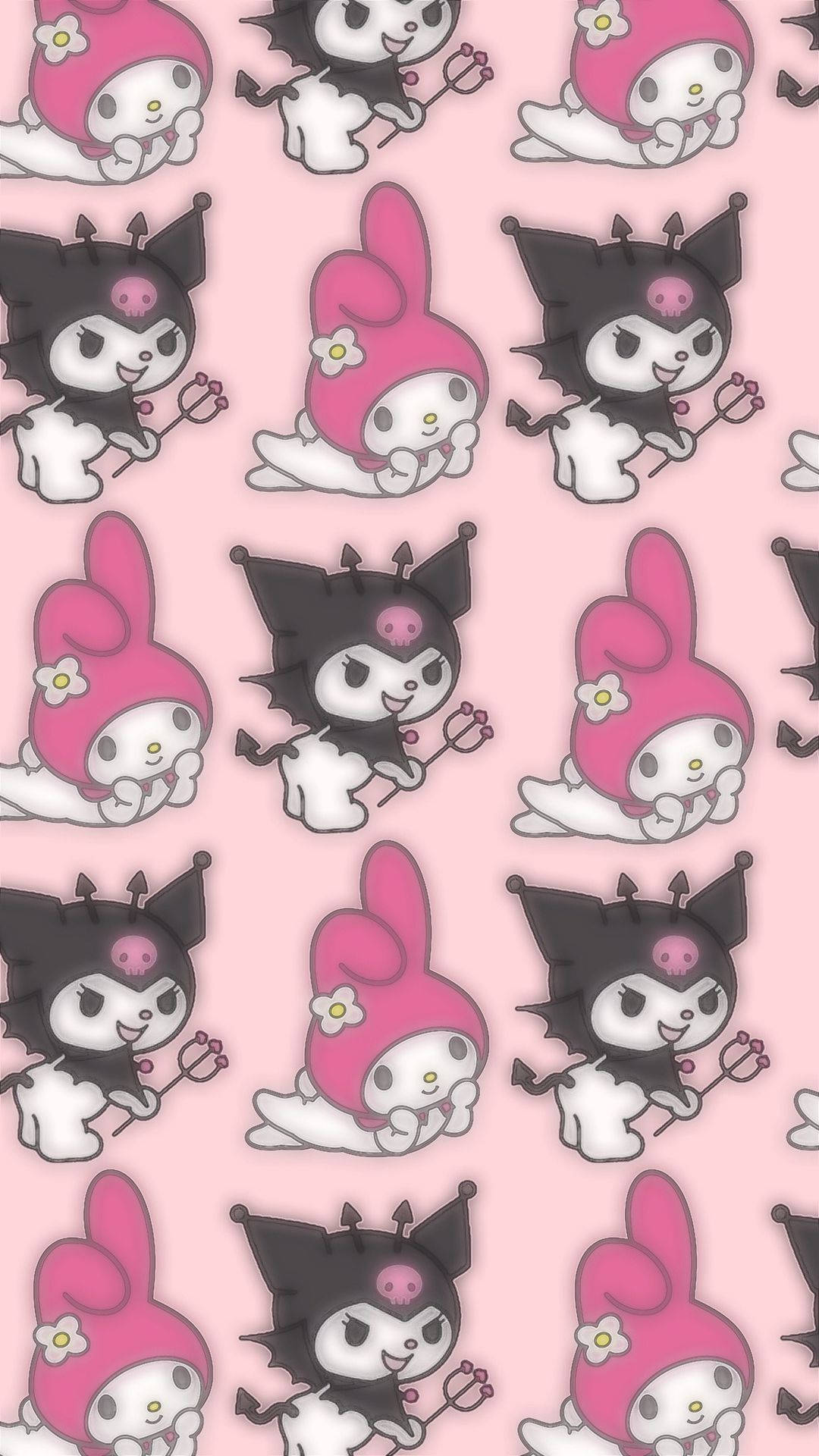 Kuromi And Melody The Rivals Background