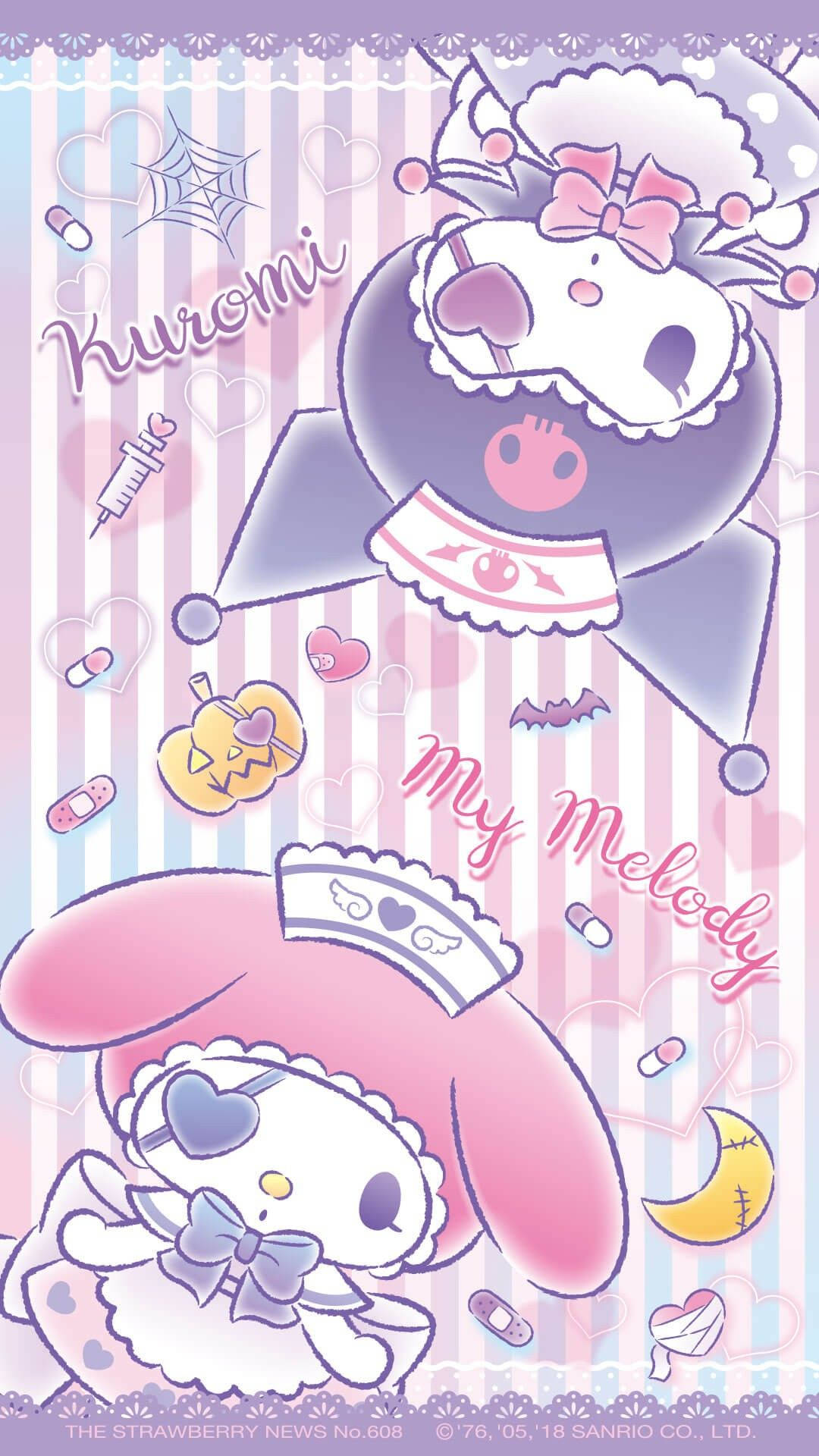 Kuromi And My Melody Dolls Background